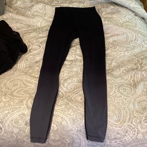 Lululemon pant. Size 6, high rise. Black and grey ombré